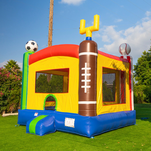 wholesale sports commercial grade square bounce house inflatable with football soccer and baseball