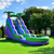 wholesale purple tropical inflatable with slide and pool for sale with trees design