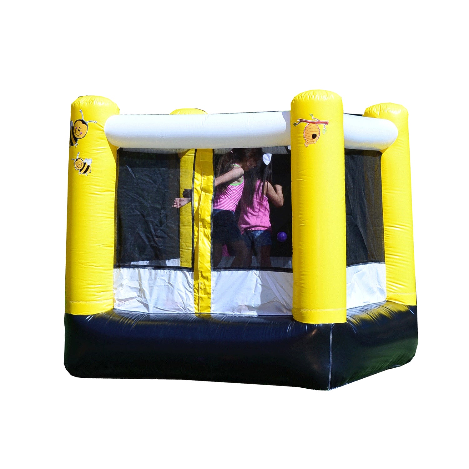 direct price for rental grade caterpillar bounce house inflatable water slide with pool green and yellow