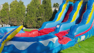 Ocean Shark Slide Inflatable great for rentals or home use including slide spray and water slide