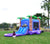 buy direct enchanted dual lane square bounce house inflatable combo purple with trees