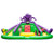 wholesale price for commercial grade backyard octopus bounce house inflatable water park purple and green