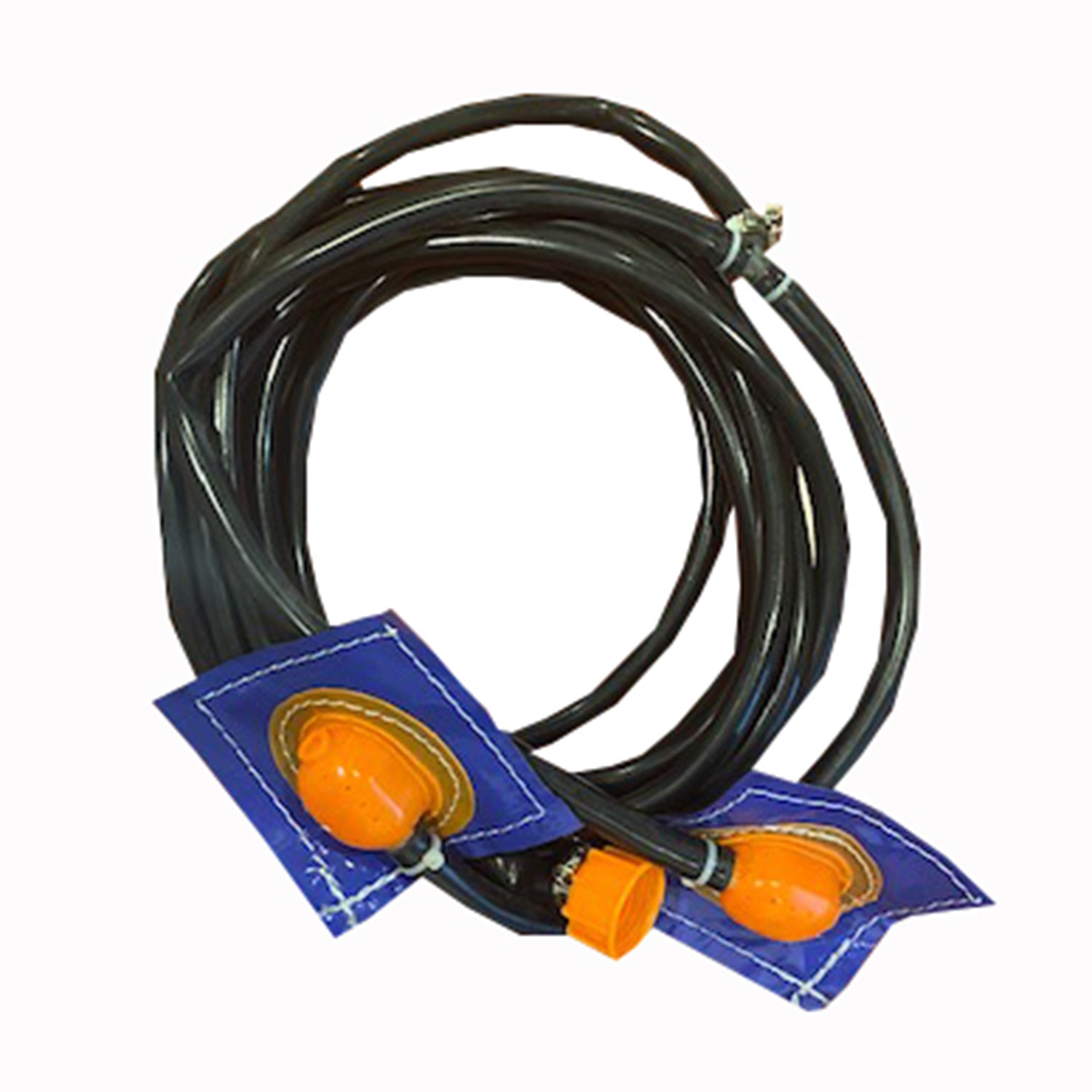 water hose for dual lane combo in blue and orange