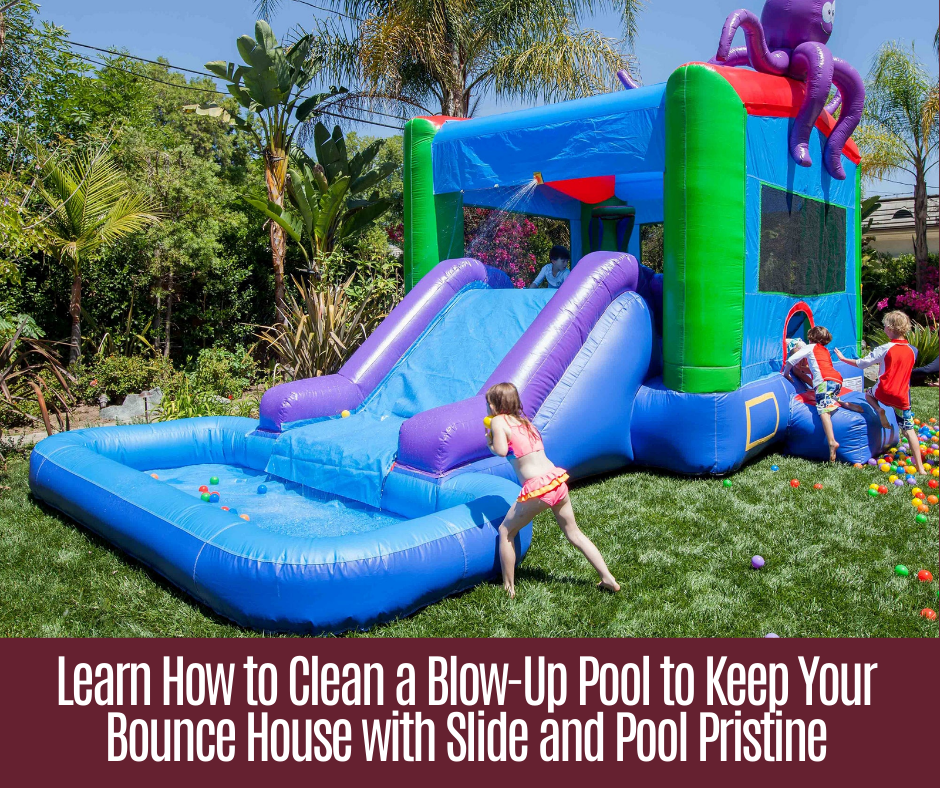 bounce house slide pool