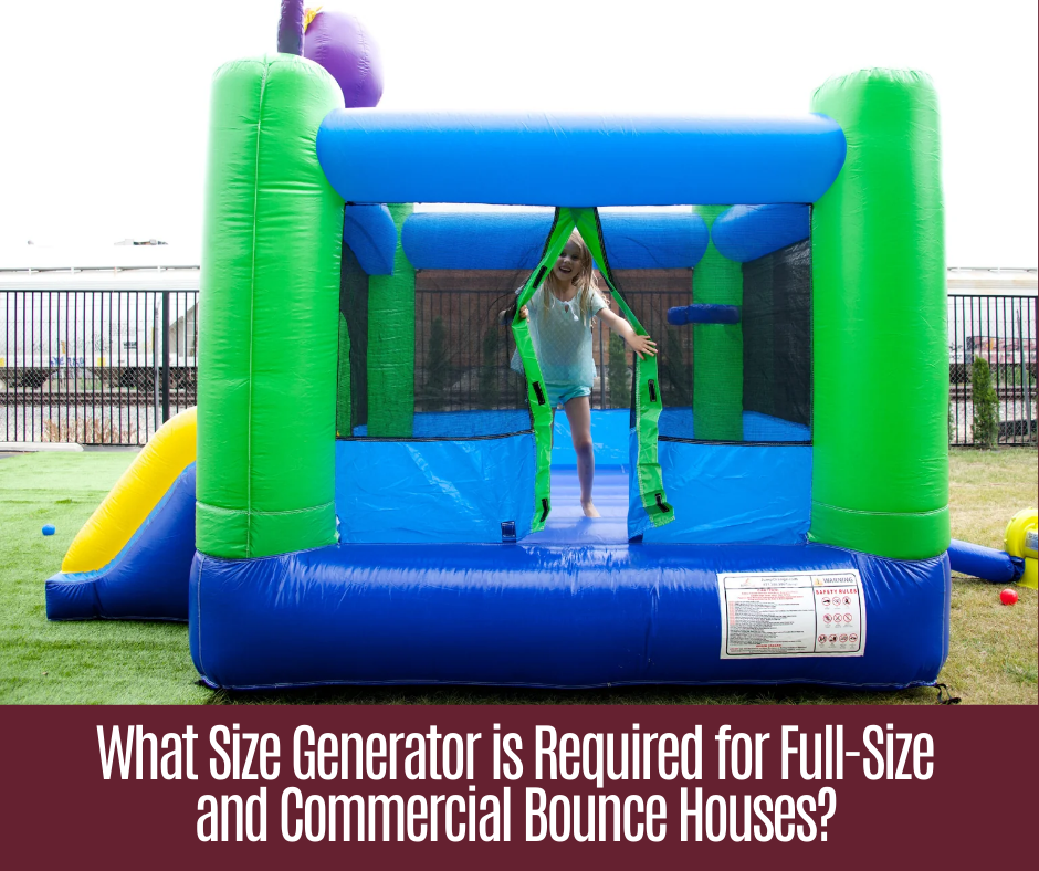 Generators Inflatableas Generator Size Required | Commercial Bounce Houses - Hero Kiddo Inflatables
