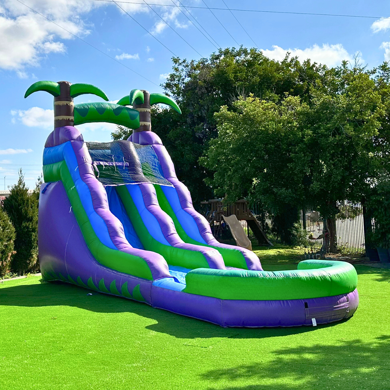 Water slide bounce houses hotsell for sale