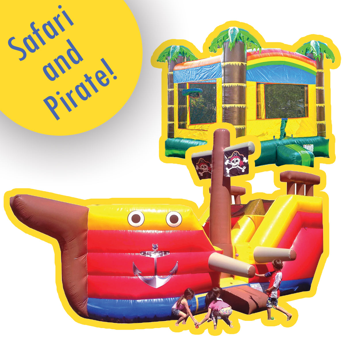buy safari and pirate slide bundle with anchor design red yellow colors
