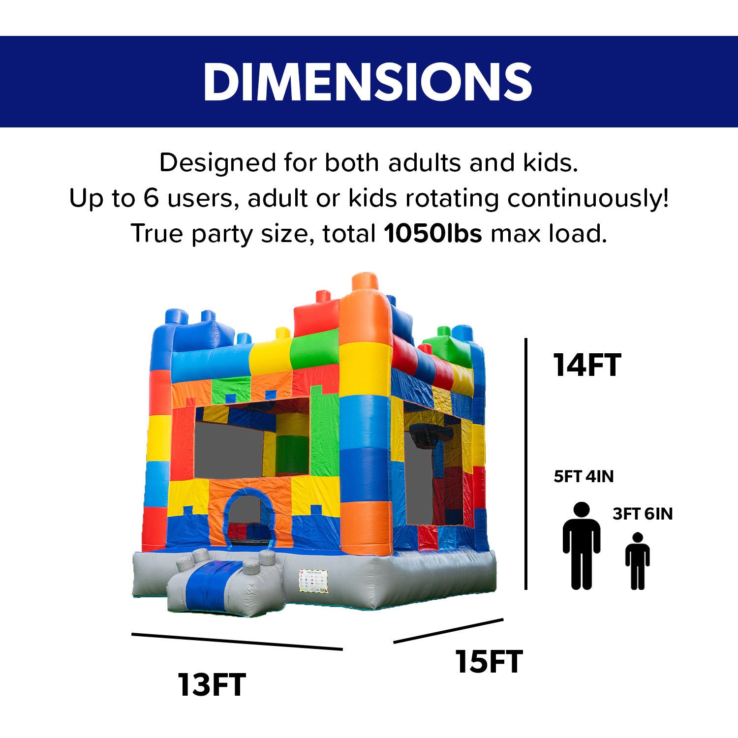 13x13 Block Party Inflatable Bounce House For Sale | Hero Kiddo
