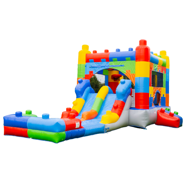 Block Party 14'x26’ Bounce House Water Slide Combo - Hero Kiddo Inflatables