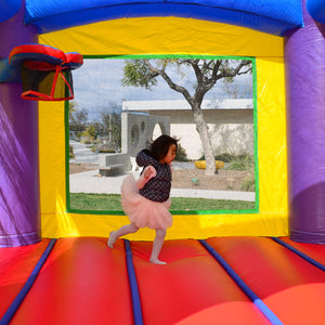 Castle Jelly Bean Bounce House with Dual Slide Combo