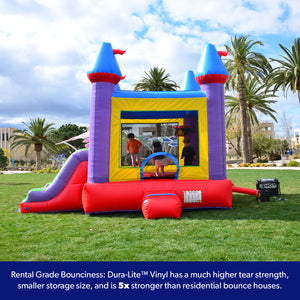 Castle Jelly Bean Bounce House with Dual Slide Combo