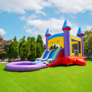 Castle Jelly Bean Bounce House with Dual Slide Combo