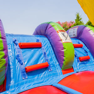 Castle Jelly Bean Bounce House with Dual Slide Combo
