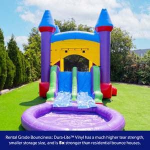 Castle Jelly Bean Bounce House with Dual Slide Combo