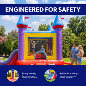 Jelly Bean Castle Bounce House with Dual Slide Combo