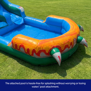 NEW! T-Rex Adventure XL Inflatable Bounce House Combo With Attached Pool
