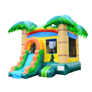 Tropical Breeze Bounce House with Slide Combo