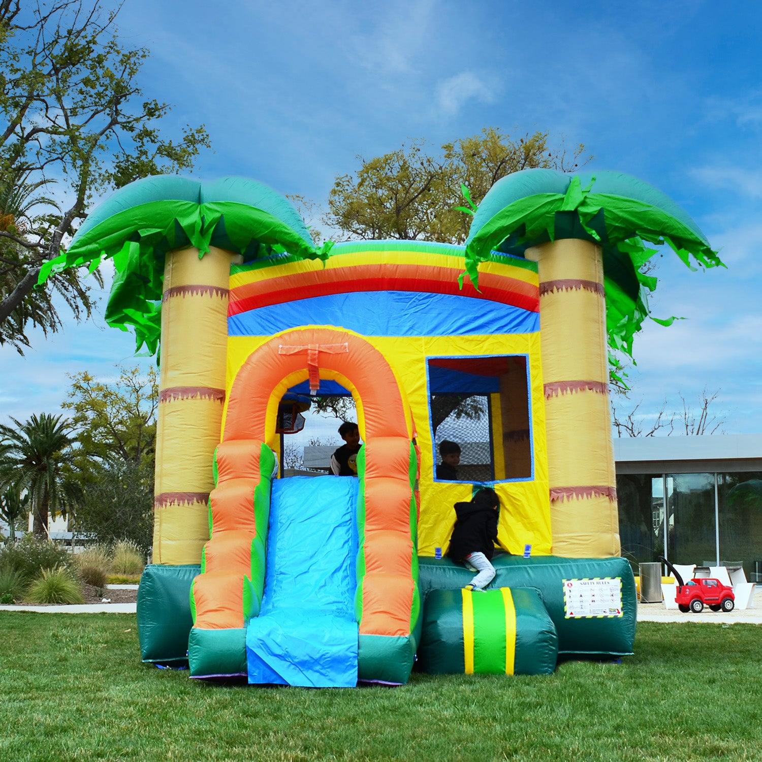 Tropical Breeze Bounce House with Slide Combo