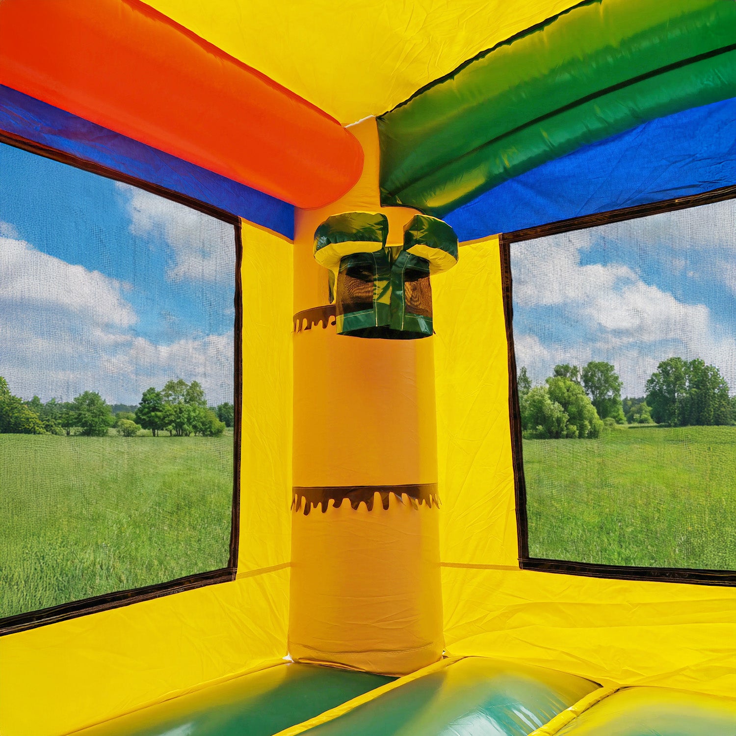 Tropical Bounce House Slide - Hero Kiddo's Ultimate Inflatable Fun