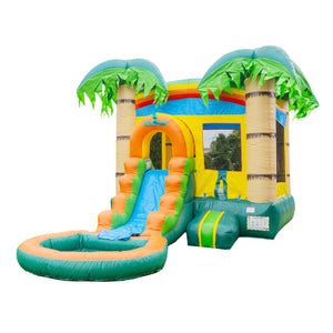 Tropical Breeze Bounce House Water Slide with Detachable Pool Combo