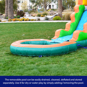 Tropical Breeze Bounce House Water Slide with Detachable Pool Combo