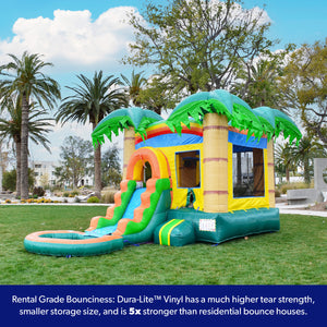 Tropical Breeze Bounce House Water Slide with Detachable Pool Combo