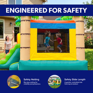 Tropical Breeze Bounce House Water Slide with Detachable Pool Combo