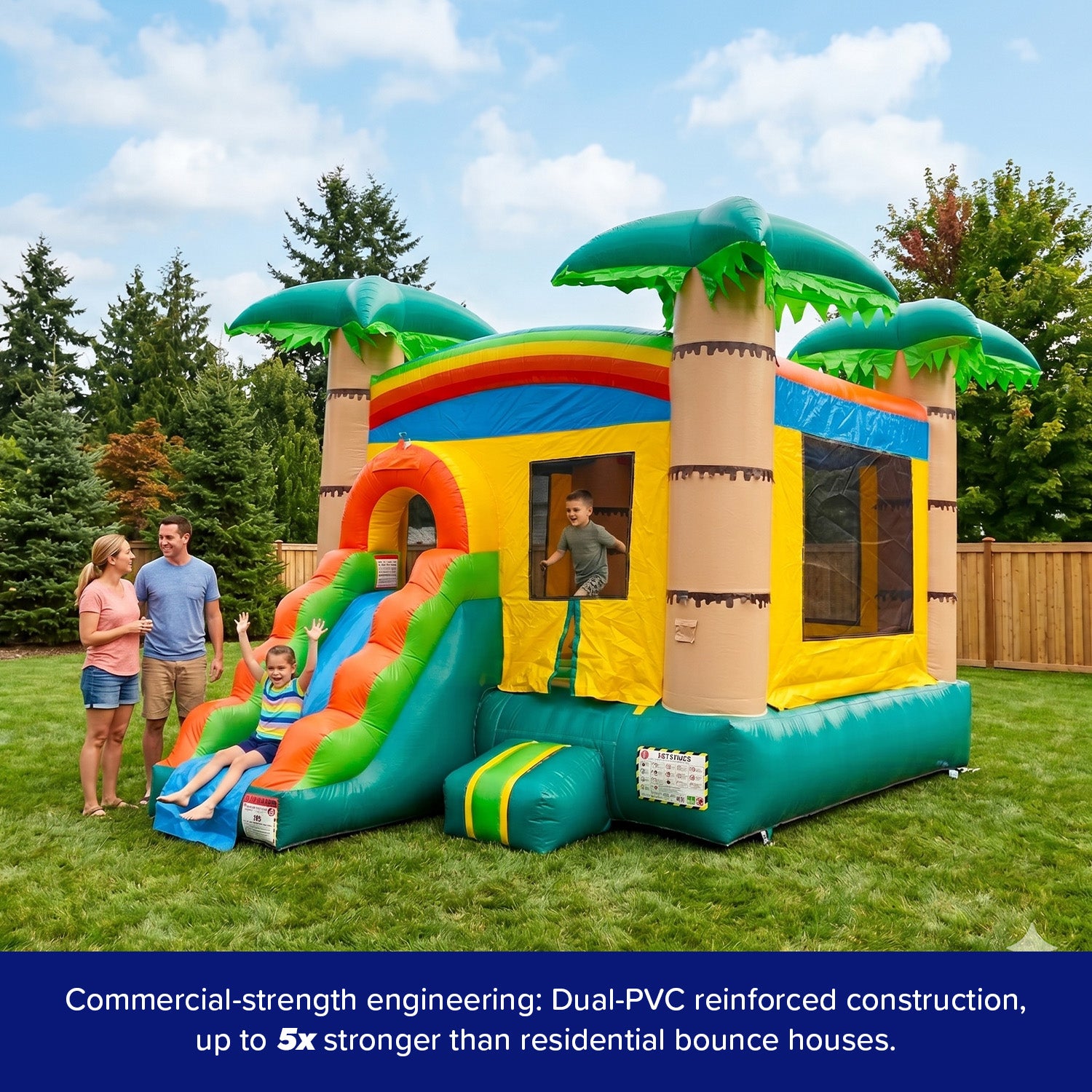 Tropical Breeze Inflatable Bounce & Waterslide | Hero Kiddo - Hero