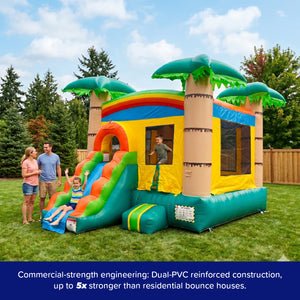 Tropical Breeze Bounce House with Slide Combo