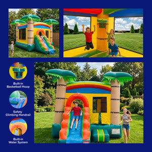 Tropical Breeze Bounce House with Slide Combo