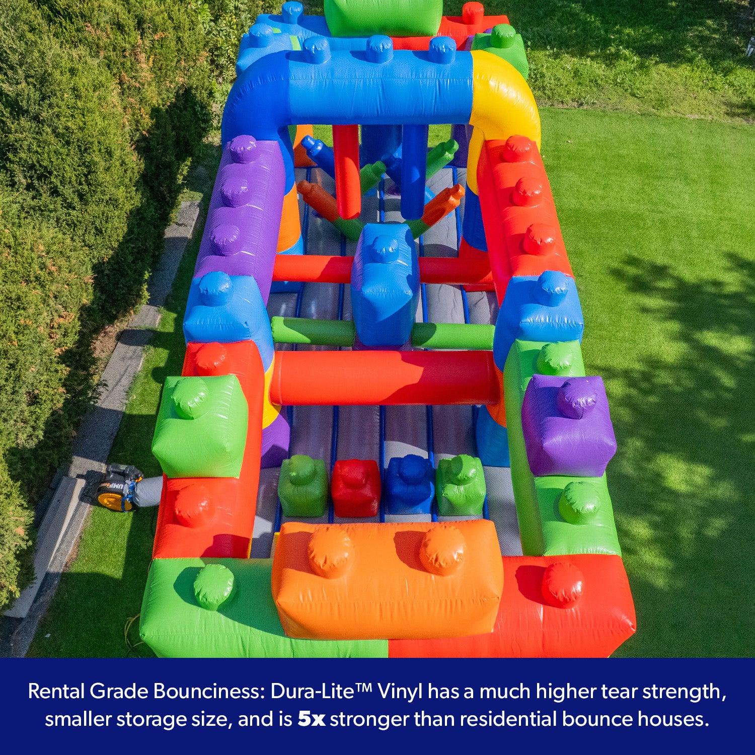 NEW! Block Party 20' Obstacle Course - Hero Kiddo Inflatables