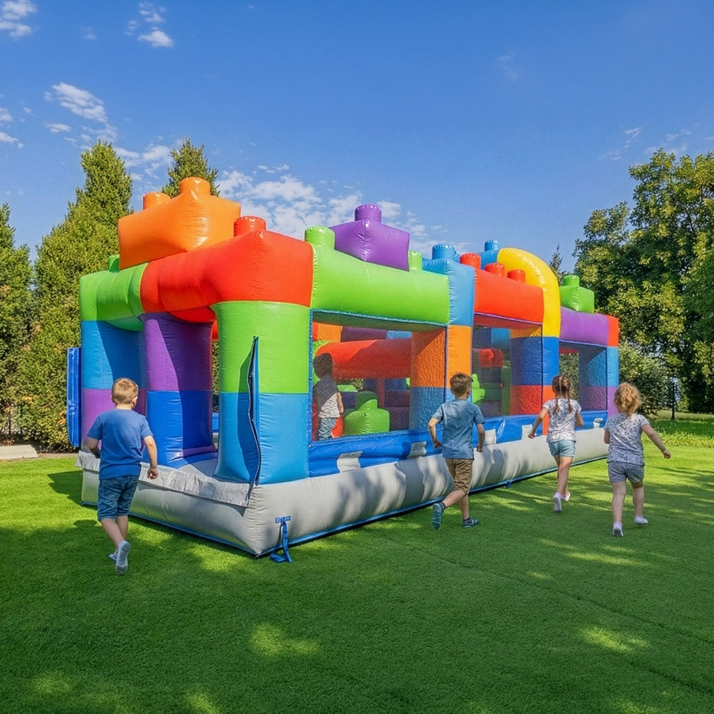 Block Party 20' Obstacle Course - Hero Kiddo Inflatables