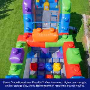 NEW! Block Party 42' Obstacle Course with Water Slide