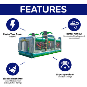 NEW! T-Rex Adventure 20’ Inflatable Obstacle Course