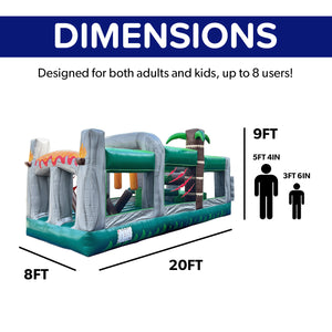 T-Rex Adventure 20’ Inflatable Obstacle Course