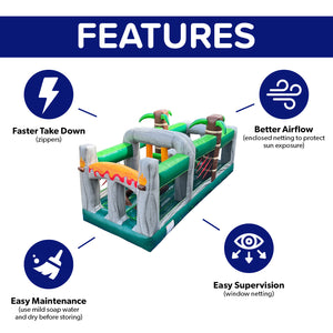 T-Rex Adventure 20’ Inflatable Obstacle Course