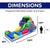 NEW! Block Party 12' Dual Lane Backload Water Slide with Attached Pool