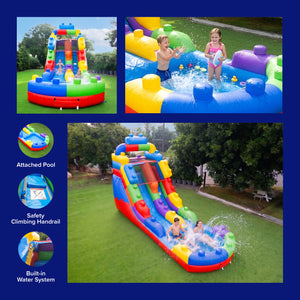 Block Party 16' Water Slide and Pool