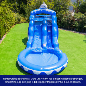 13' Dolphin Water Slide with Pool