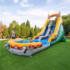 T-Rex 18' Water Slide with detachable pool