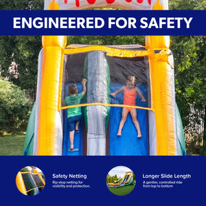 (PRE-ORDER SHIPS JULY 28) T-Rex 18' Water Slide with detachable pool