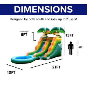13' Summer Breeze Water Slide with Pool