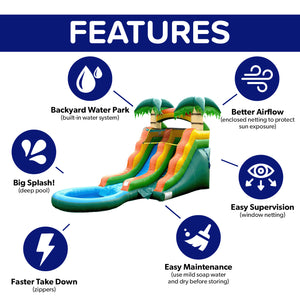 13' Summer Breeze Water Slide with Pool