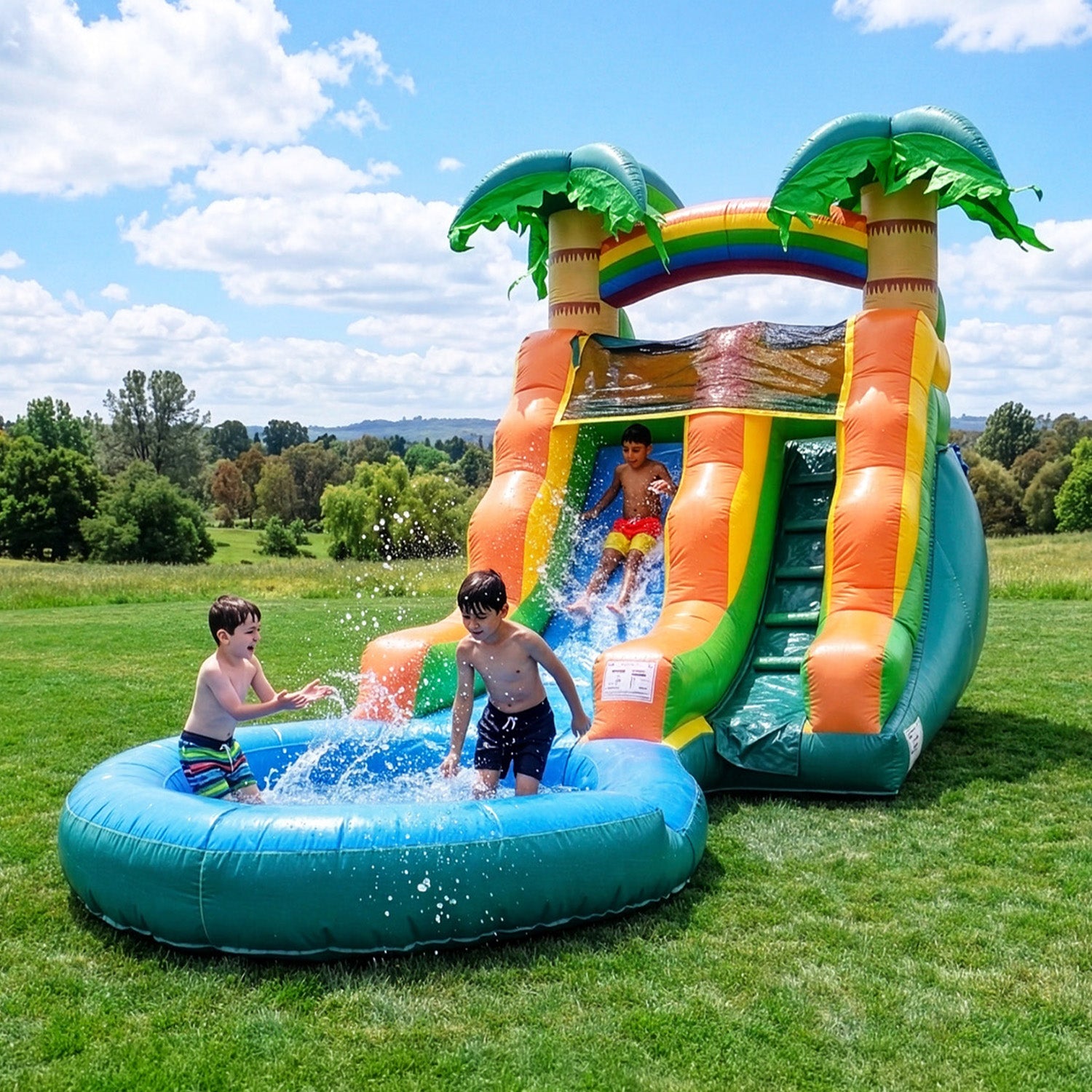 13' Summer Breeze Water Slide with Pool β commercial inflatable water slide