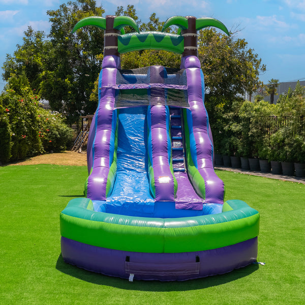 Summer Breeze Water Slide with Pool Purple Splash into Purple