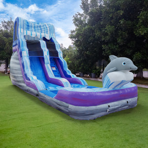 NEW! Dolphin 16' Water Slide with detachable pool