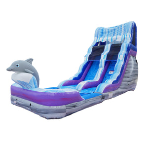 NEW! Dolphin 16' Water Slide with detachable pool