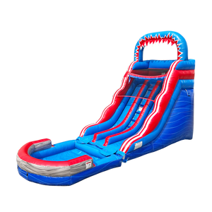 NEW! Rocket Rush 17' Dual Lane Water Slide with Detachable Pool