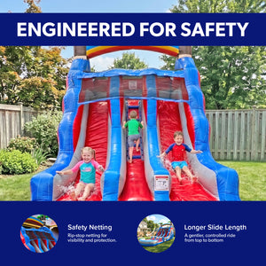 NEW! Tropic Tide Double Racer 13' Dual Lane Slide with Detachable Pool