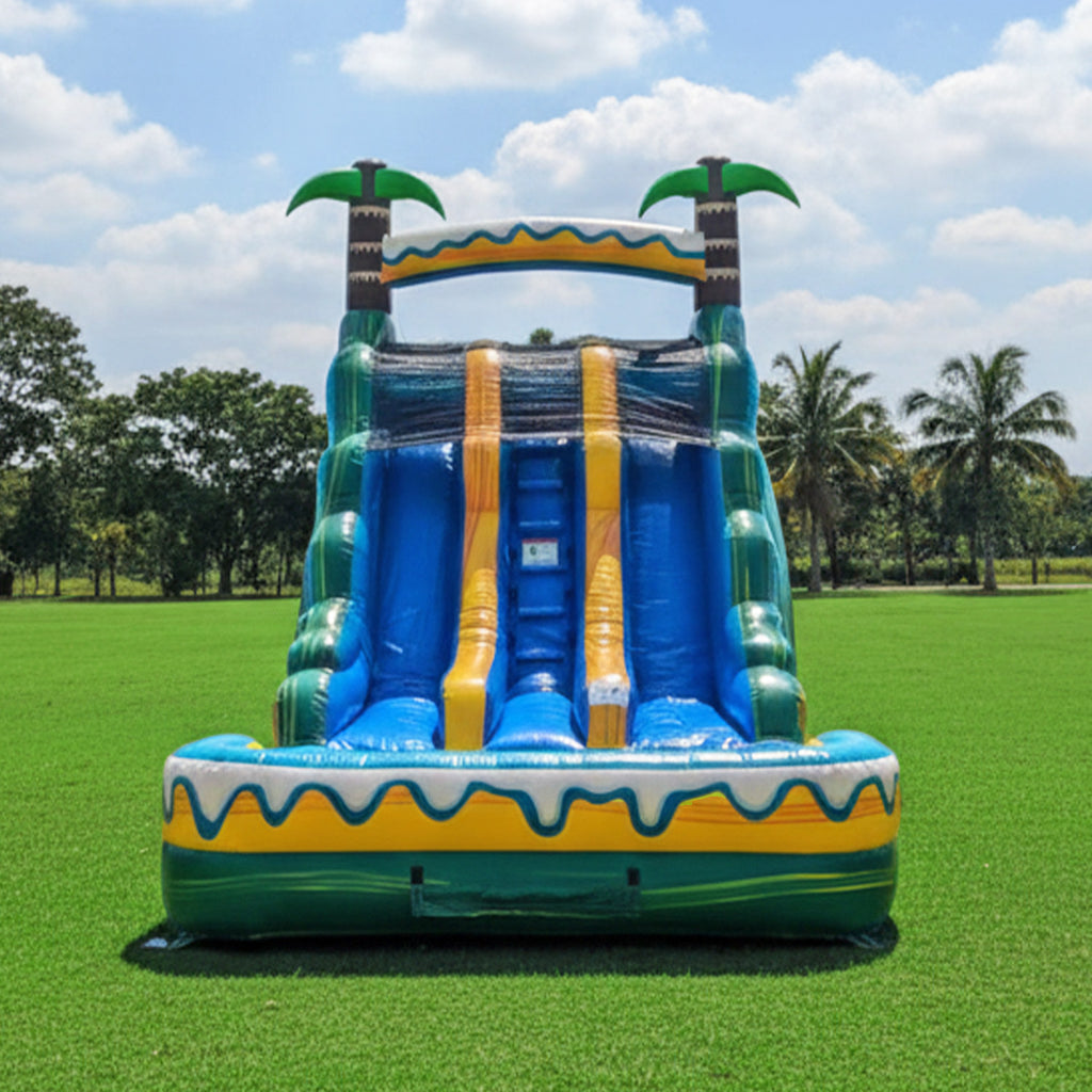 Tropical Breeze Dual Lane Waterslide - Explore the Wild Side of